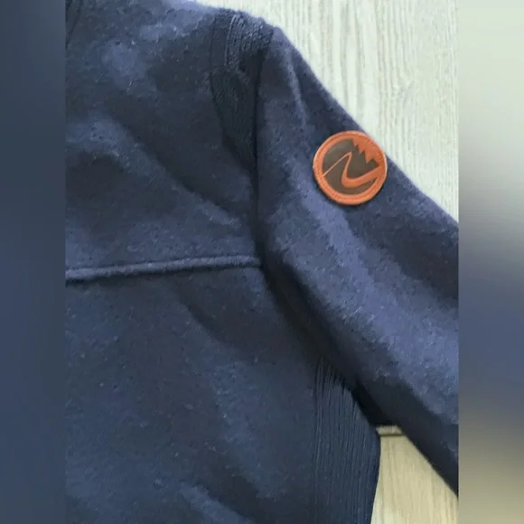 Maioja Navy Button-Up Fleece Jacket Medium - Picture 2 of 12